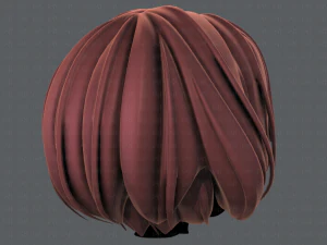 3d hair style for girl v69 3D Model