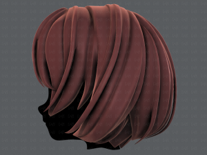 3d hair style for girl v69 3D 模型