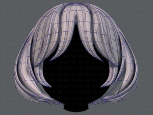 3d hair style for girl v69 3D Model