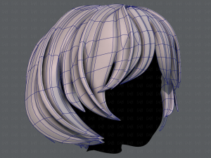 3d hair style for girl v69 3D 模型