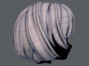 3d hair style for girl v69 3D Model