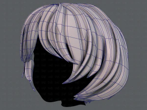 3d hair style for girl v69 3D Model