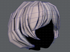 3d hair style for girl v69 3D 模型