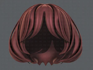 3d hair style for girl v69 3D Model