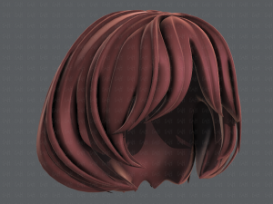 3d hair style for girl v69 3D 模型