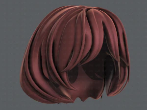 3d hair style for girl v69 3D Model