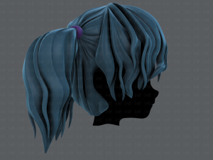 3d hair style for girl v70 Modelo 3D