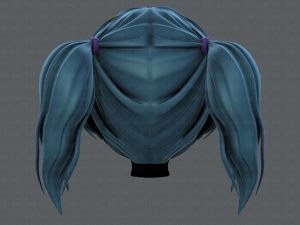 3d hair style for girl v70 Modelo 3D