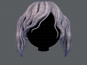 3d hair style for girl v70 Modelo 3D