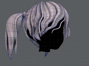 3d hair style for girl v70 3D Model