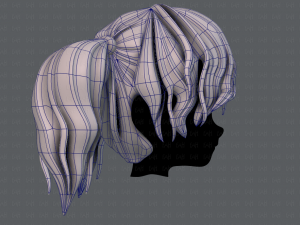 3d hair style for girl v70 Modelo 3D