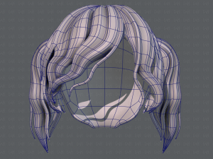 3d hair style for girl v70 Modelo 3D