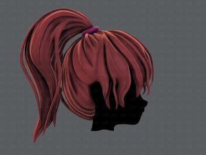 3d hair style for girl v71 3D Model