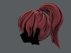 3d hair style for girl v71 3D Model