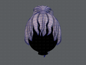 3d hair style for girl v71 3D Model