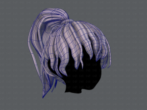 3d hair style for girl v71 3D Model