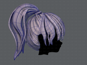 3d hair style for girl v71 3D Model