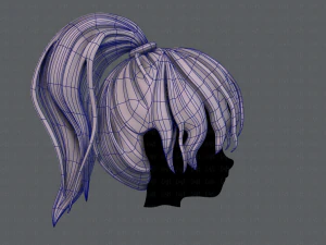 3d hair style for girl v71 3D Model