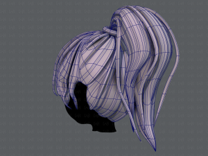 3d hair style for girl v71 3D Model