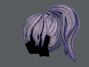 3d hair style for girl v71 3D Model