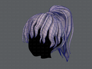 3d hair style for girl v71 3D Model
