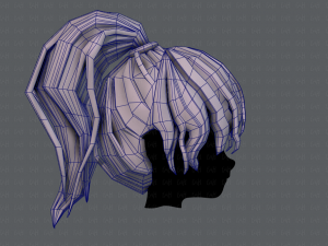 3d hair style for girl v71 3D Model
