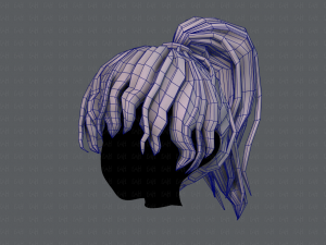 3d hair style for girl v71 3D Model