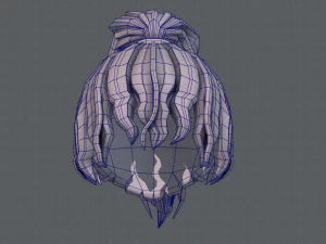 3d hair style for girl v71 3D Model