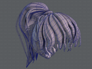 3d hair style for girl v71 3D Model