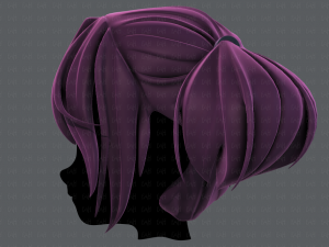 3d hair style for girl v72 3D 모델