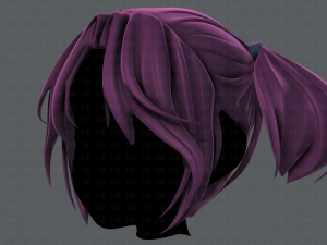 3d hair style for girl v72 3D 모델