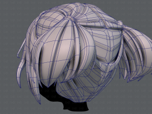 3d hair style for girl v72 3D 모델