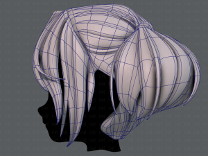 3d hair style for girl v72 3D 모델