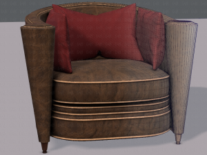 armchair low and hi 3D Model