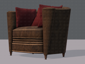 armchair low and hi 3D Model
