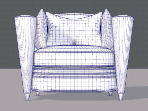 armchair low and hi 3D Model