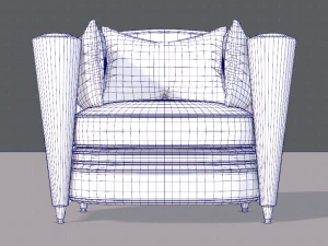 armchair low and hi 3D Model