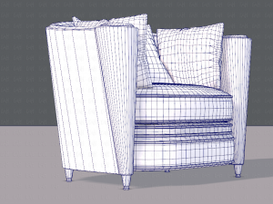 armchair low and hi 3D Model