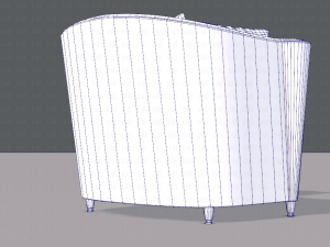 armchair low and hi 3D Model