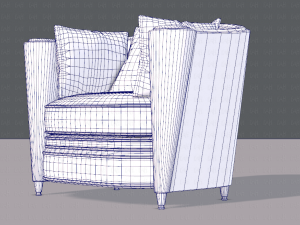 armchair low and hi 3D Model