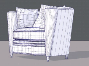 armchair low and hi 3D Model