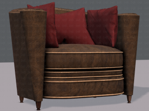 armchair low and hi 3D Model