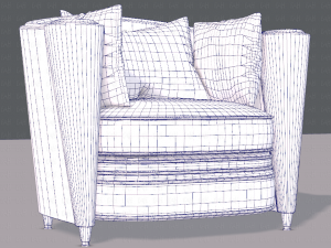 armchair low and hi 3D Model