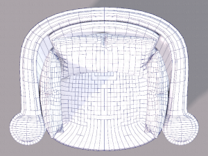 armchair low and hi 3D Model