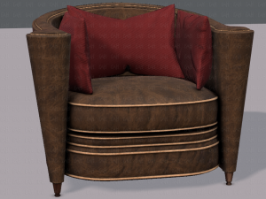 armchair low and hi 3D Model