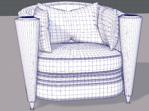 armchair low and hi 3D Model