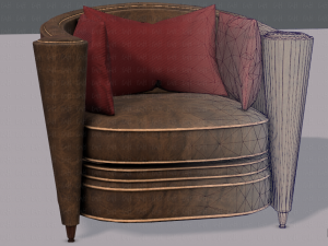 armchair low and hi 3D Model
