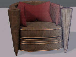 armchair low and hi 3D Model