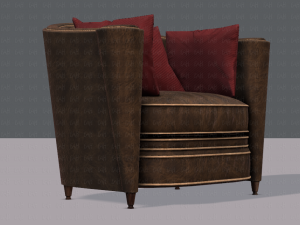 armchair low and hi 3D Model
