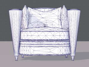 armchair low and hi 3D Model